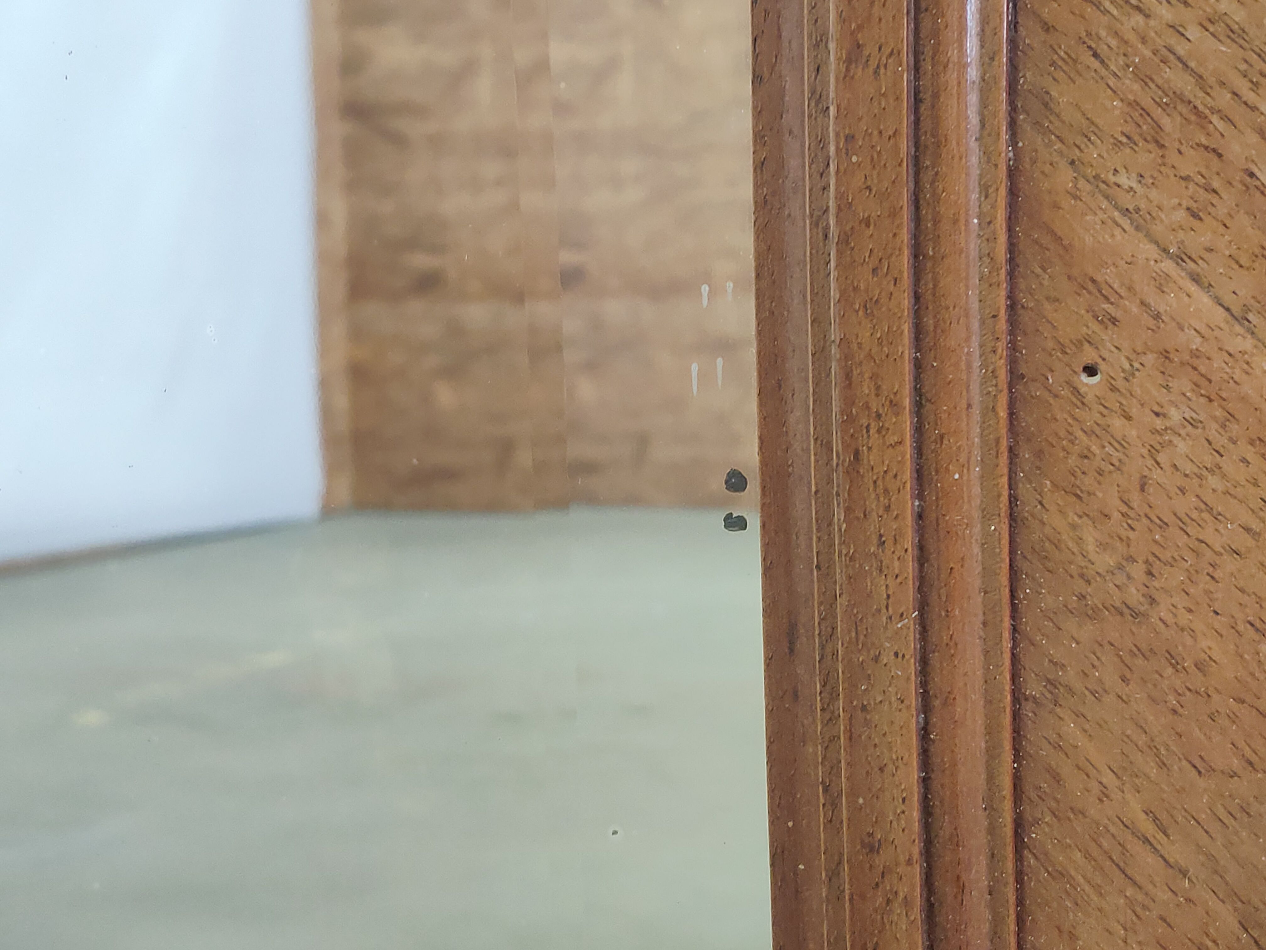 Miroir biseauté d'armoire ancienne - 162x83cm