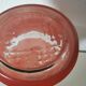 vase en verre peint , aspect granité rouge et doré