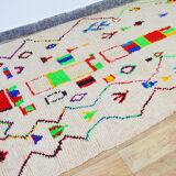 Tapis berbère coloré fait main 266 x 135 cm