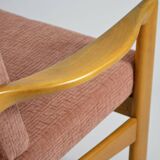 Pink knoll armchair