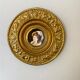 Decorative plate gold XIX in copper and porcelain