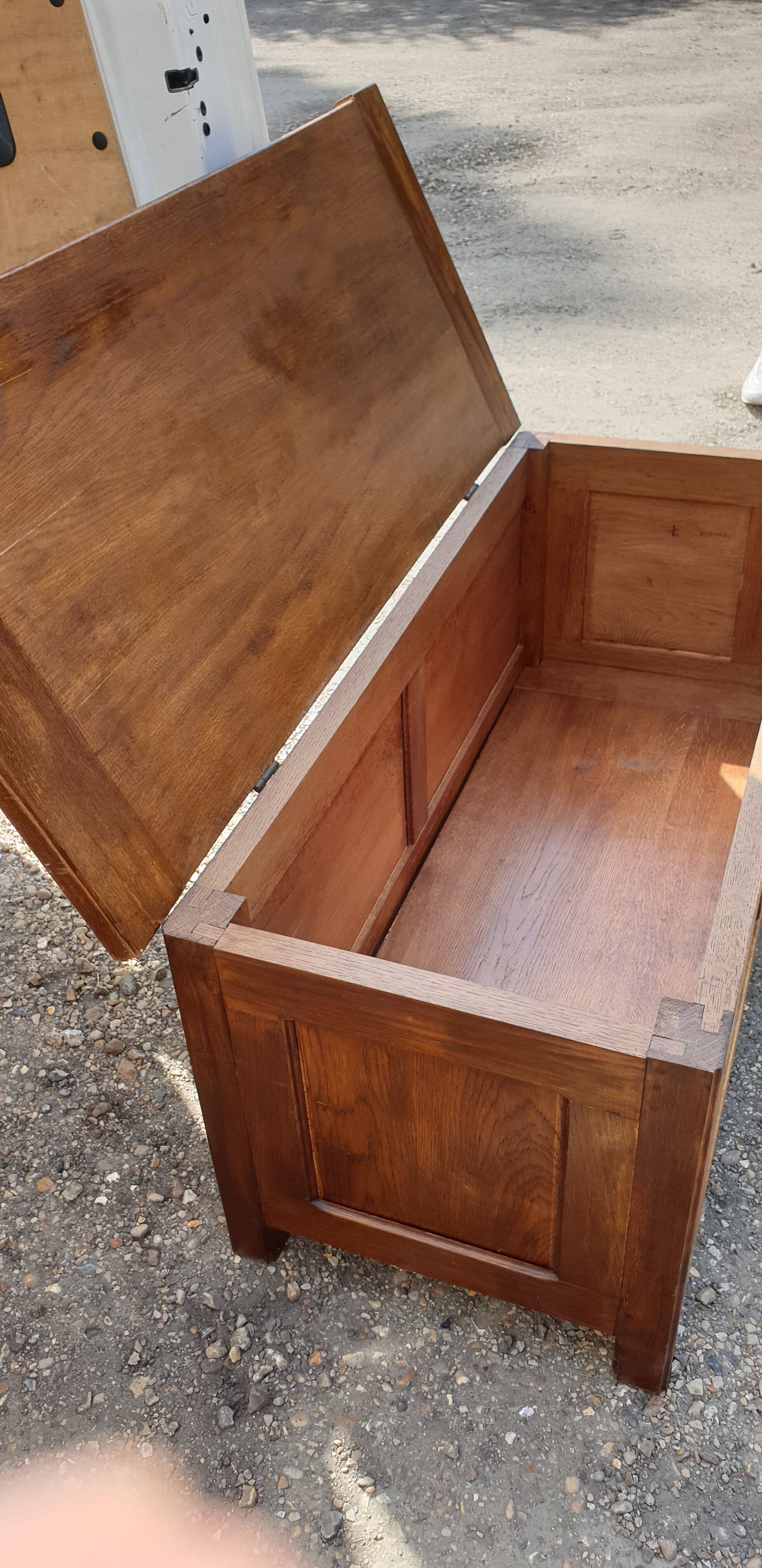 Solid oak chest