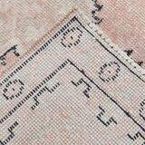 7x10 Large Pink & Beige Madallion Pattern Turkish Rug, 209x305Cm