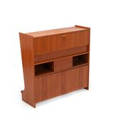 SK661 Cocktail Cabinet and Bar Stools by Johannes Andersen for Skaaning & Son 1960s