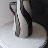 Very beautiful enameled stoneware jug from the 1950s