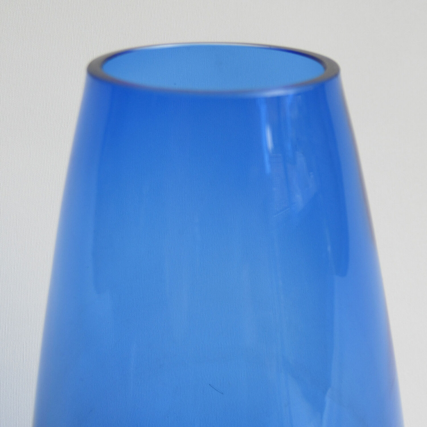 Vintage blue glass vase