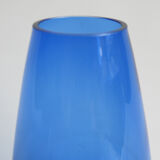 Vintage blue glass vase