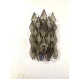 Set of Two “Poliedri” Murano Glass Wall Sconce in Venini Style