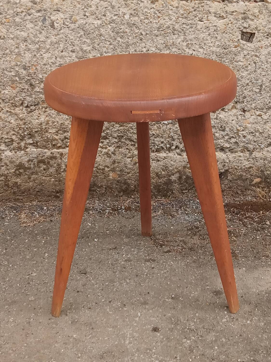 Oak tripod stool, 1950s