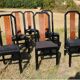 6 chaises vintage en bois noir