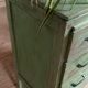 Vintage compass leg commode with a patina.