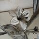 Antique chandelier in cast iron/metal and porcelain