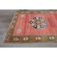Handmade Turkish Vintage Oushak Runner Rug Pink Green Runner 105x327