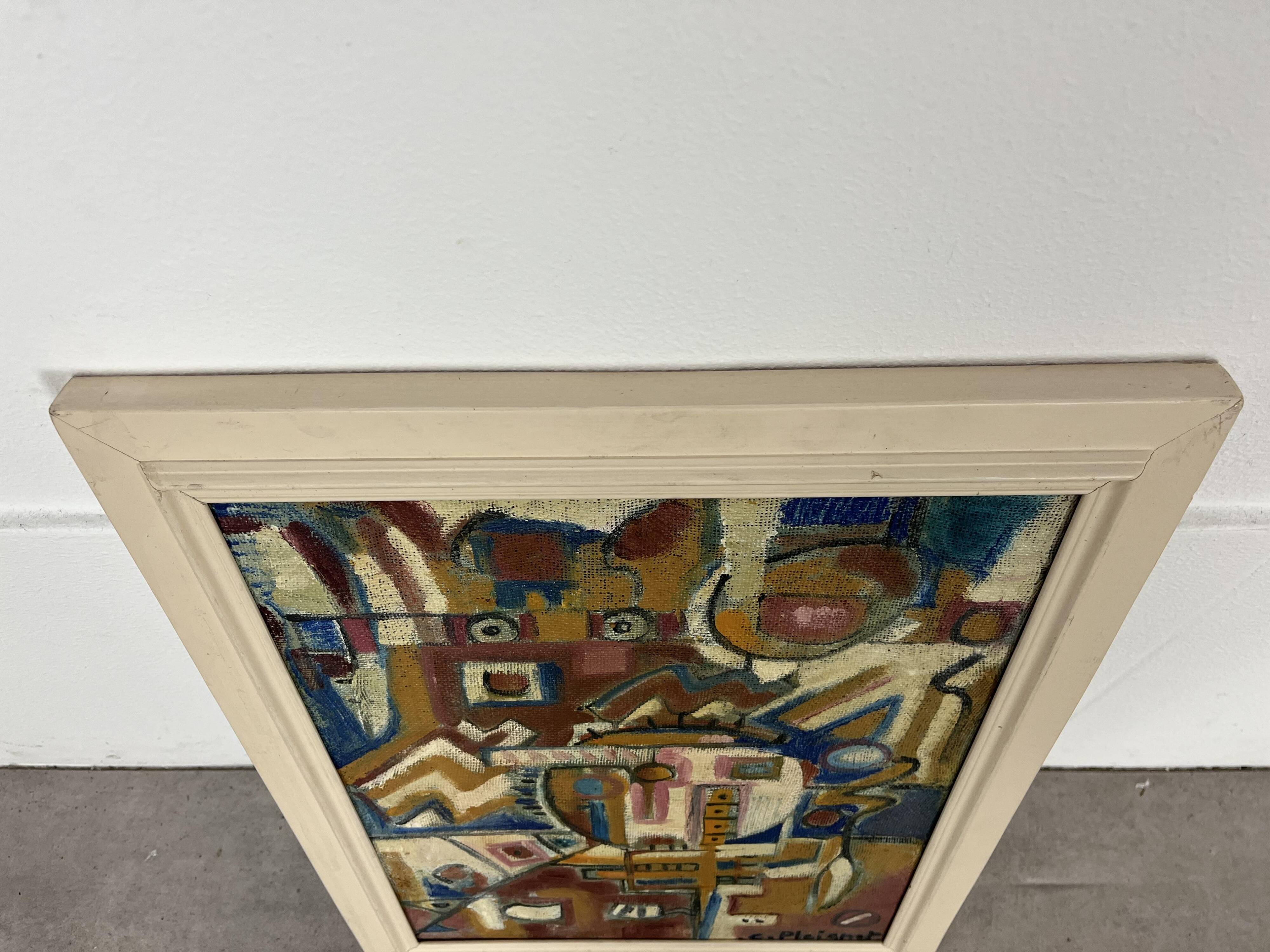 Modern painting art brut inspired by primitive