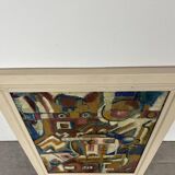 Modern painting art brut inspired by primitive