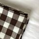 Serviette de table bistrot, carreaux bruns