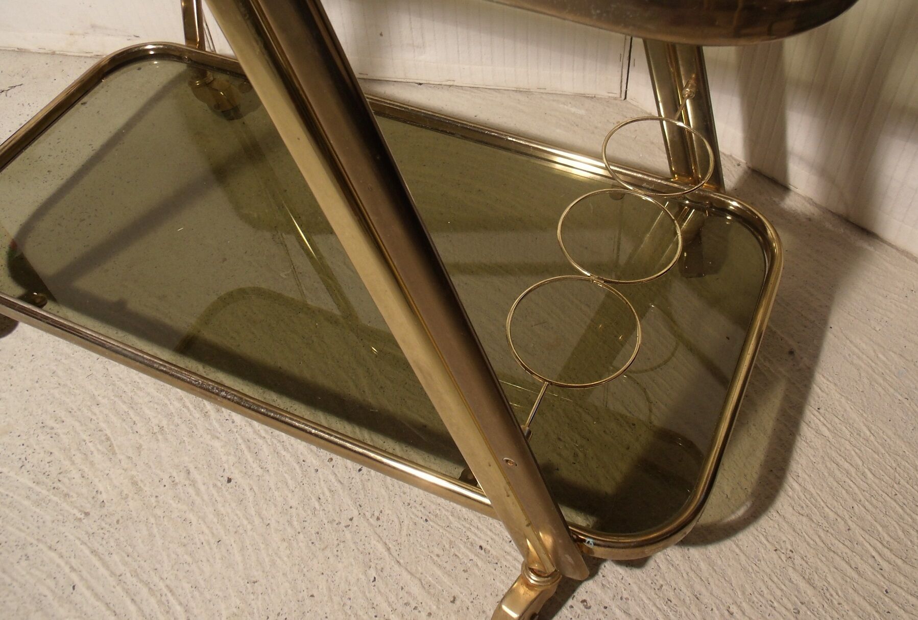 Golden serving table