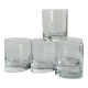 5 whiskey glasses - water.