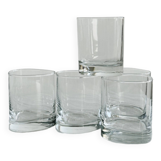 5 verres à whisky - eau.