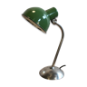 Lampe de bureau émail vert industriel vintage années 1930