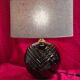 70s ceramic ball lamp with edging h42x35 elec ok check
