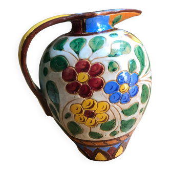 Italian ceramic terracotta vase art nouveau