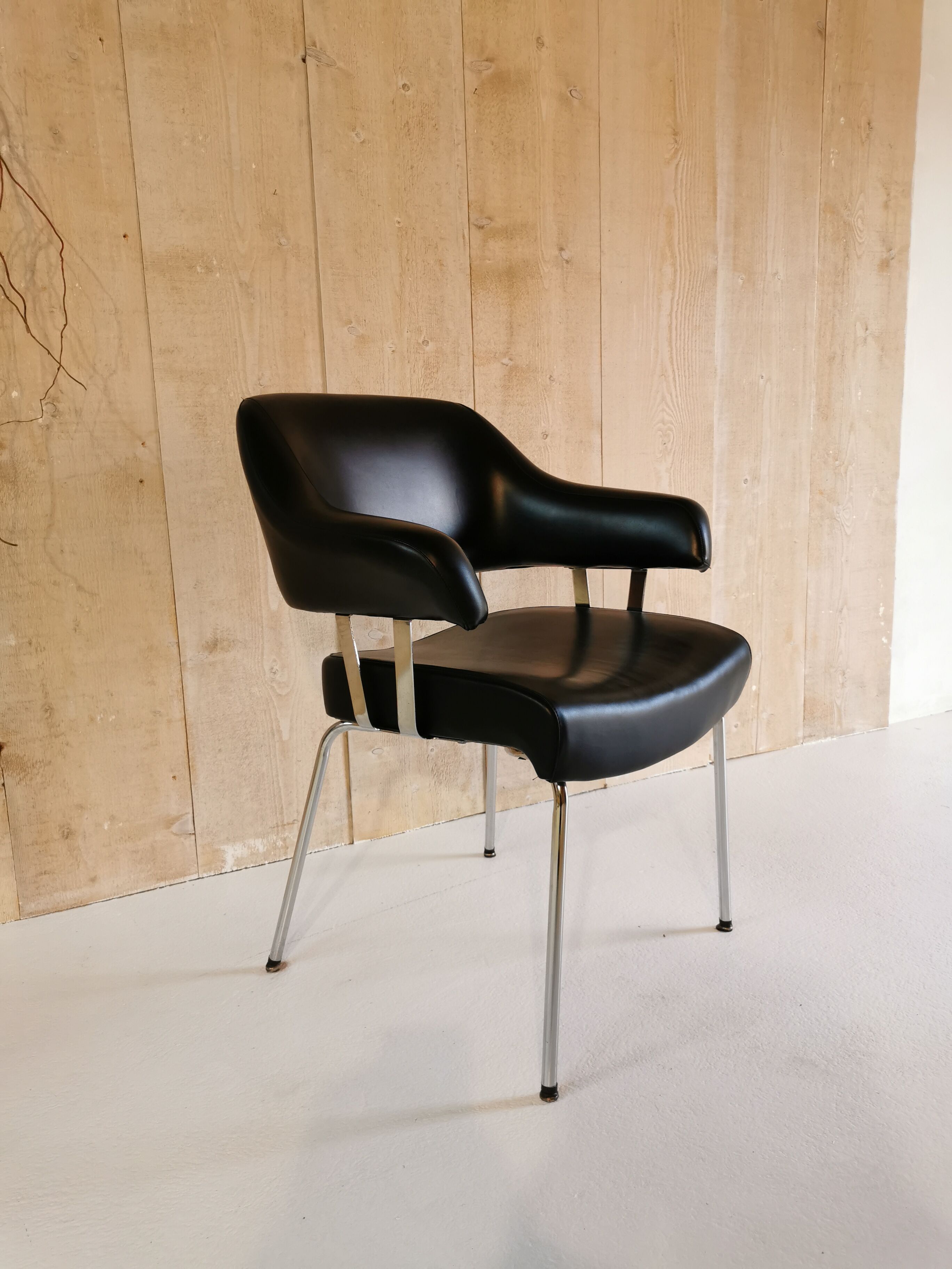 Black skai armchair