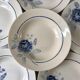 Set of 6 flat plates blue flowers Saint-Amand years 30-40