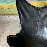 Folding chair style aa stainless steel and imitation leather