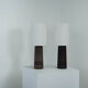 Set of two ceramic sculptural table lamps by Töreboda