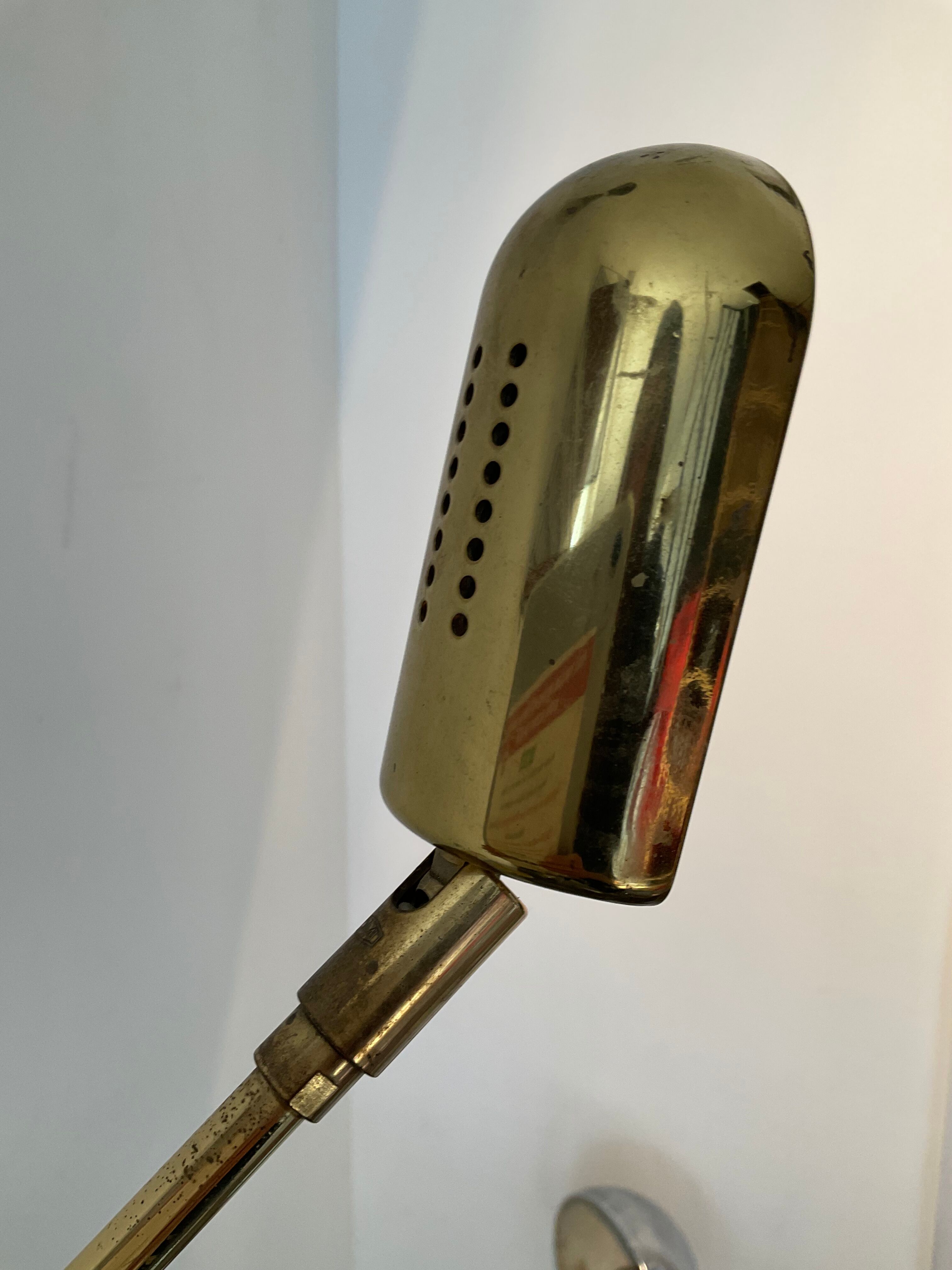 Articulated lamp Deknudt brass, 70s