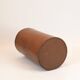 Authentic leather wastebasket/bin by Carl Auböck from the mid-20th century.