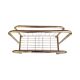 Modernist, gold, newspaper basket, Belgium 1980s.