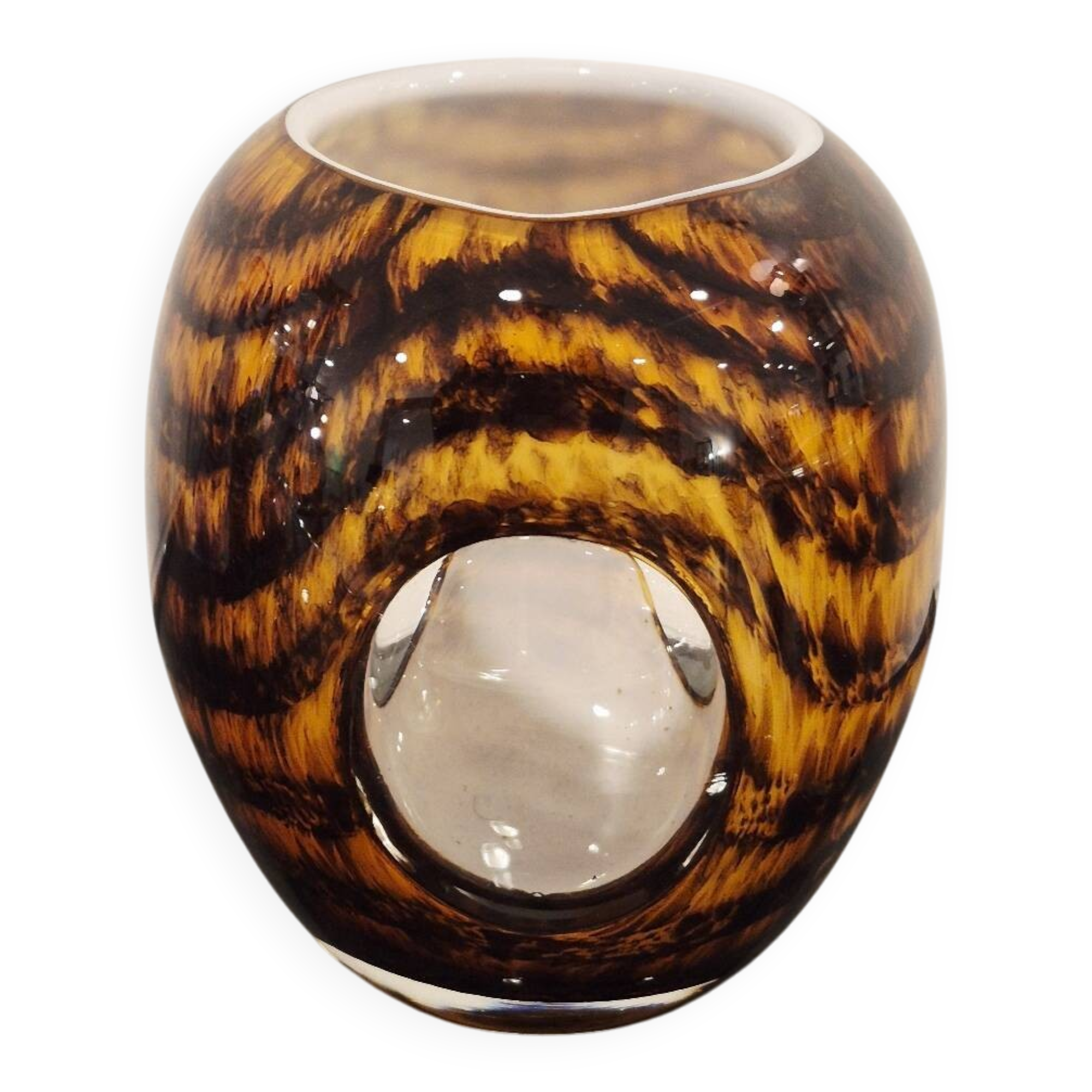 Vintage ovoid vase multi-layered Missoni Italy