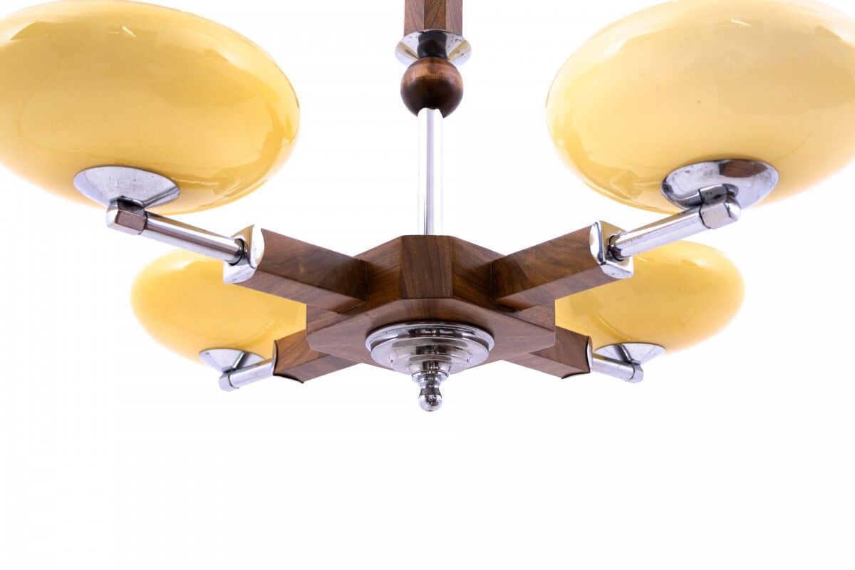 1950s Art Deco chandelier, Poland.