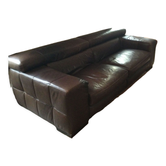Motorized 3-seater sofa, leather, Natuzzi