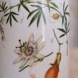 Pharmacy jar "Passiflora" porcelain Lourioux, creations Ph. Dehoulières France