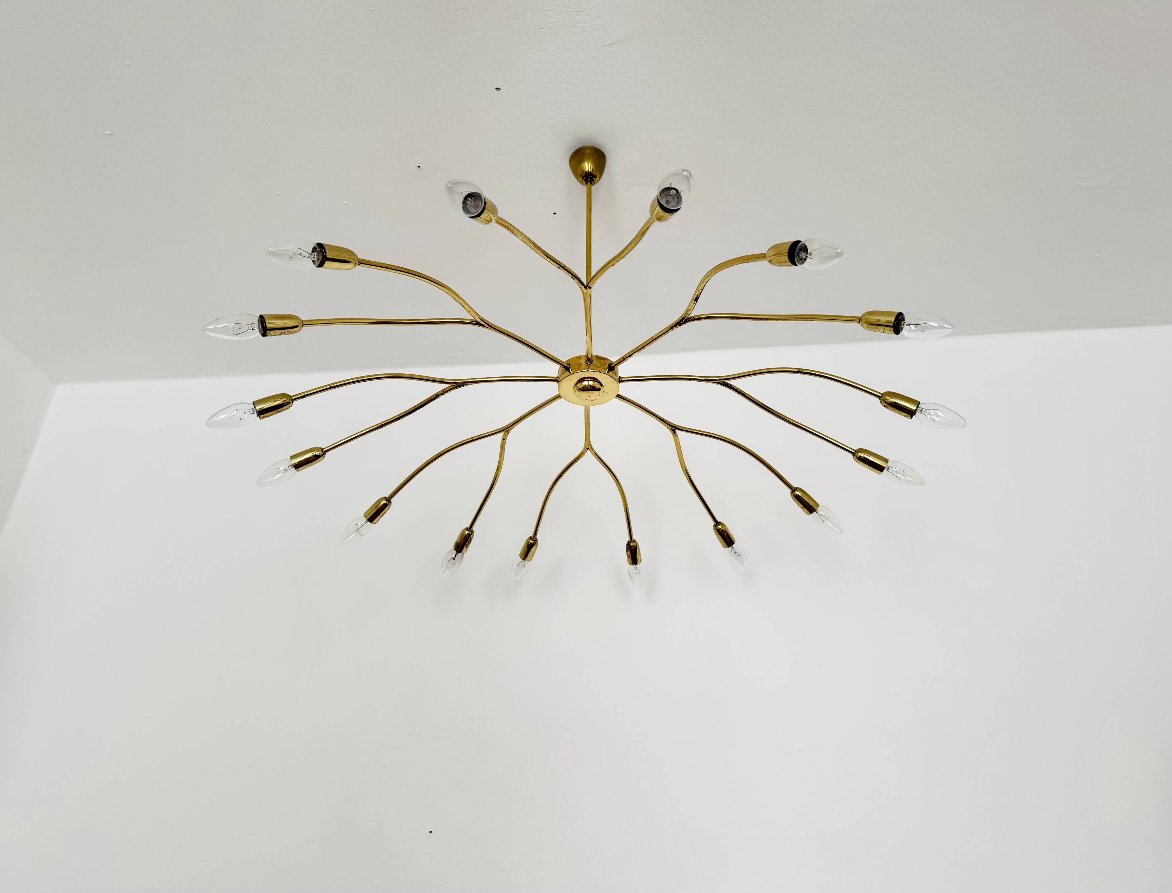 XXL Austrian Brass Chandelier by Kalmar
