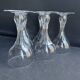 5 hollow foot champagne glasses – bayel cristallerie royale de champagne