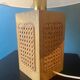 Wooden and cane foot lamp from the 60s