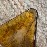 Ensemble de 2 raviers en verre ambré