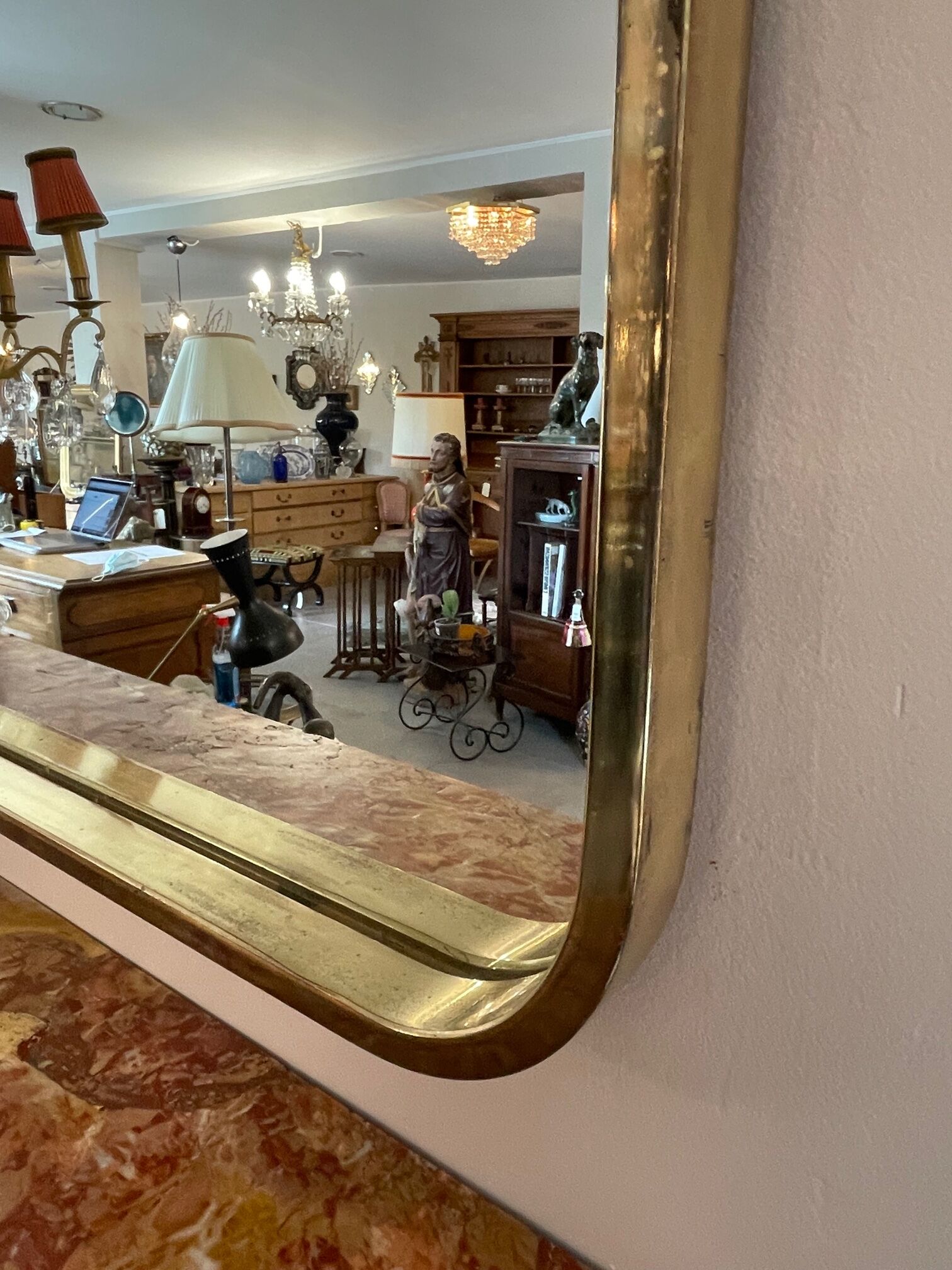 Brass mirror 1960 105x70cm