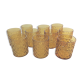 10 vintage "pineapple" glasses