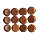 12 sandstone dessert plates