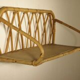 Rattan wall shelf