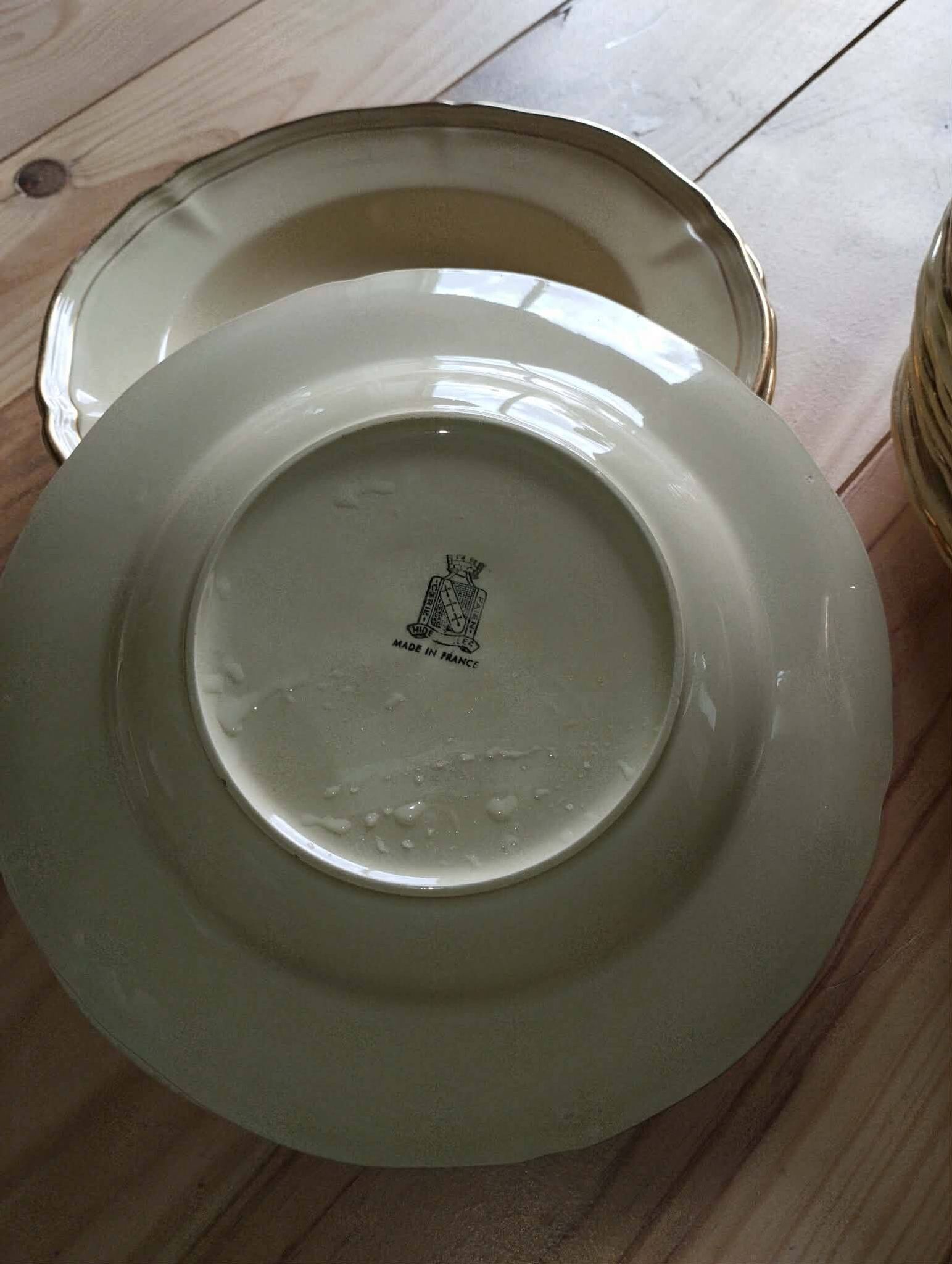 Service de table ancien gien – modèle niderviller – ensemble exceptionnel