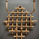 Bamboo wall coat rack