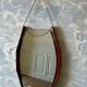 Wall mirror with brass detail and leather mounting, Vetreria Andreini, Ravenna, Italy, 1950s