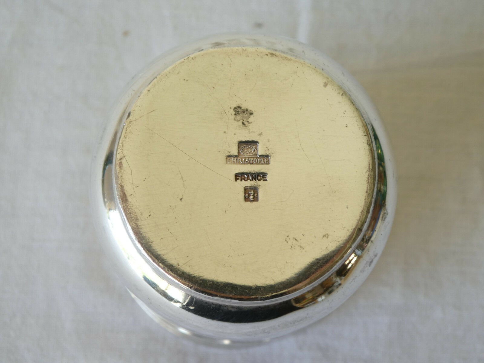 Timbale Christofle in silver metal modele villeroy