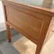 solid wood desk, leather top and extension